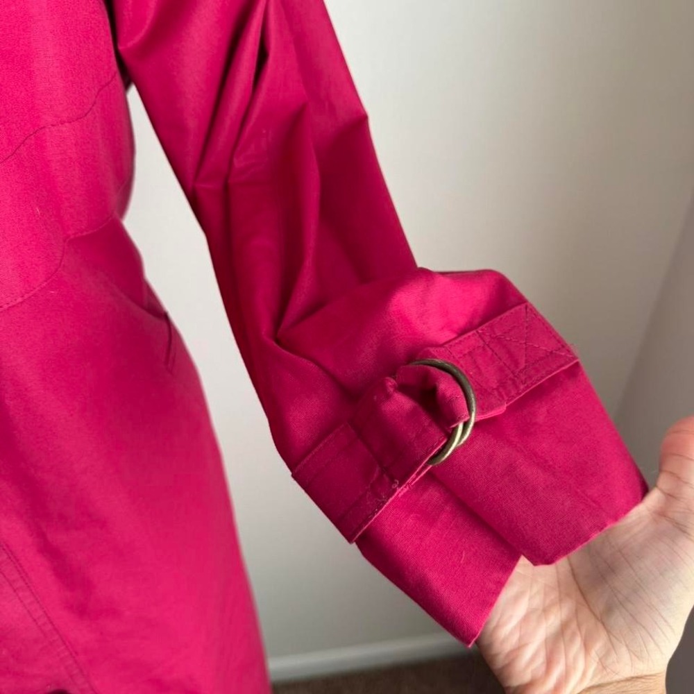 Vintage Magenta Pink London Fog Trench Coat - Picture 4 of 6